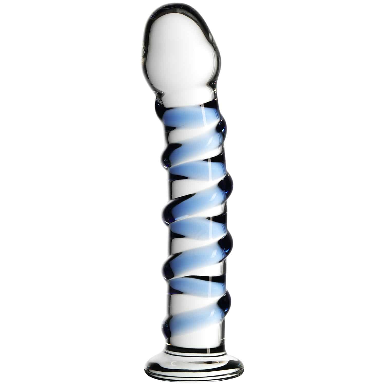 Icicles No 5 Blå Dildo i glass