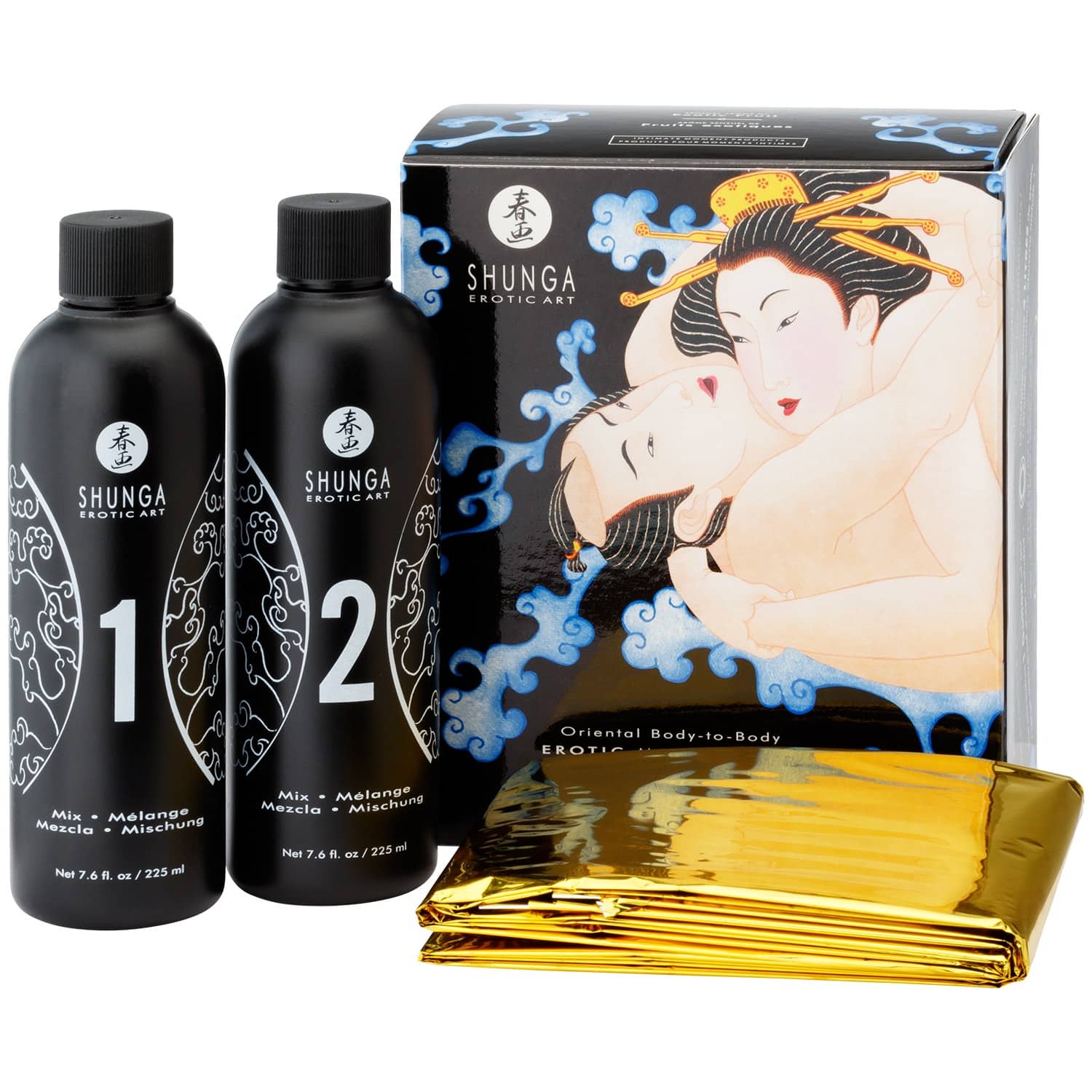 Shunga Body Slide Massasjegelé-sett 2 x 225 ml