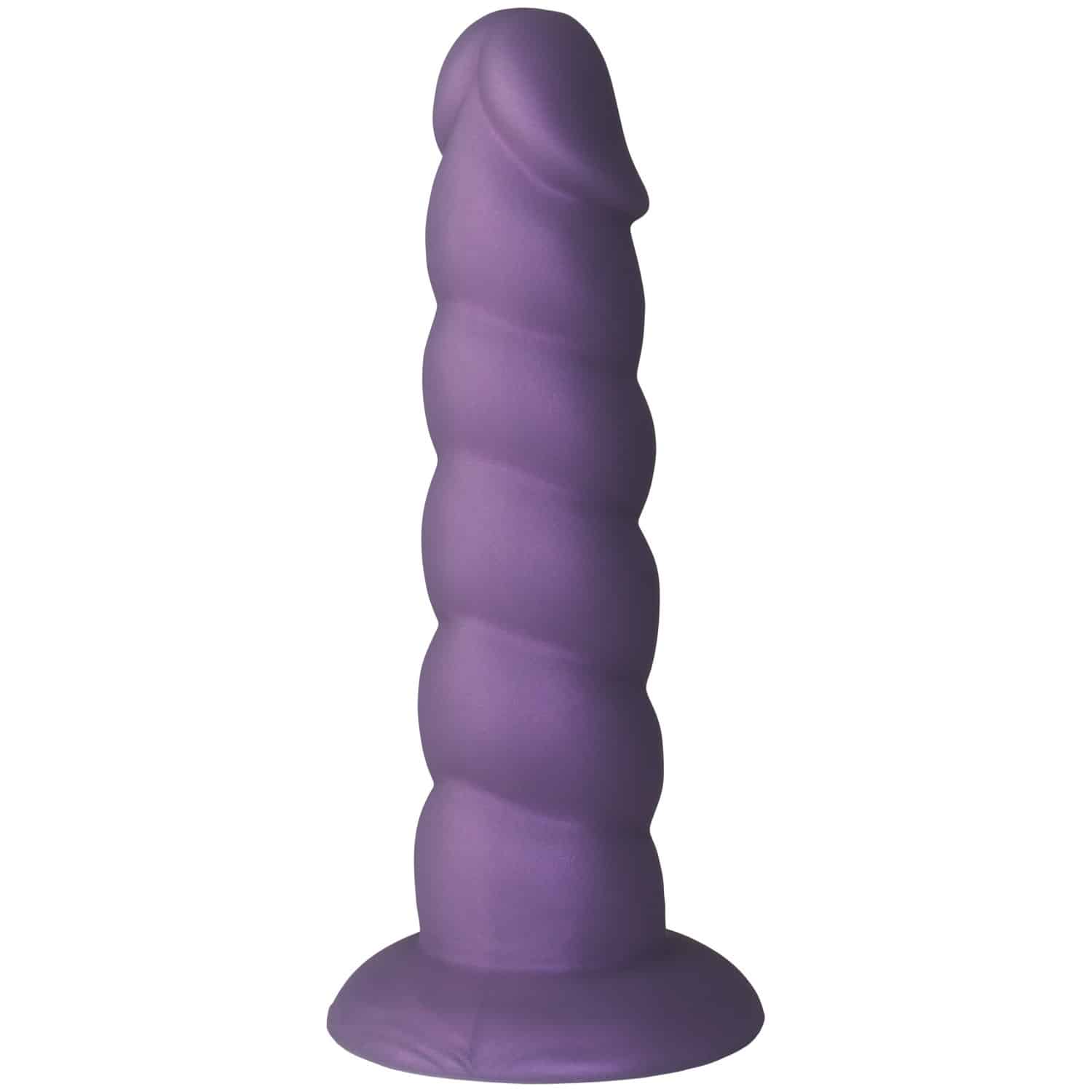 baseks Swirly Lilla Silikondildo 17,5 cm