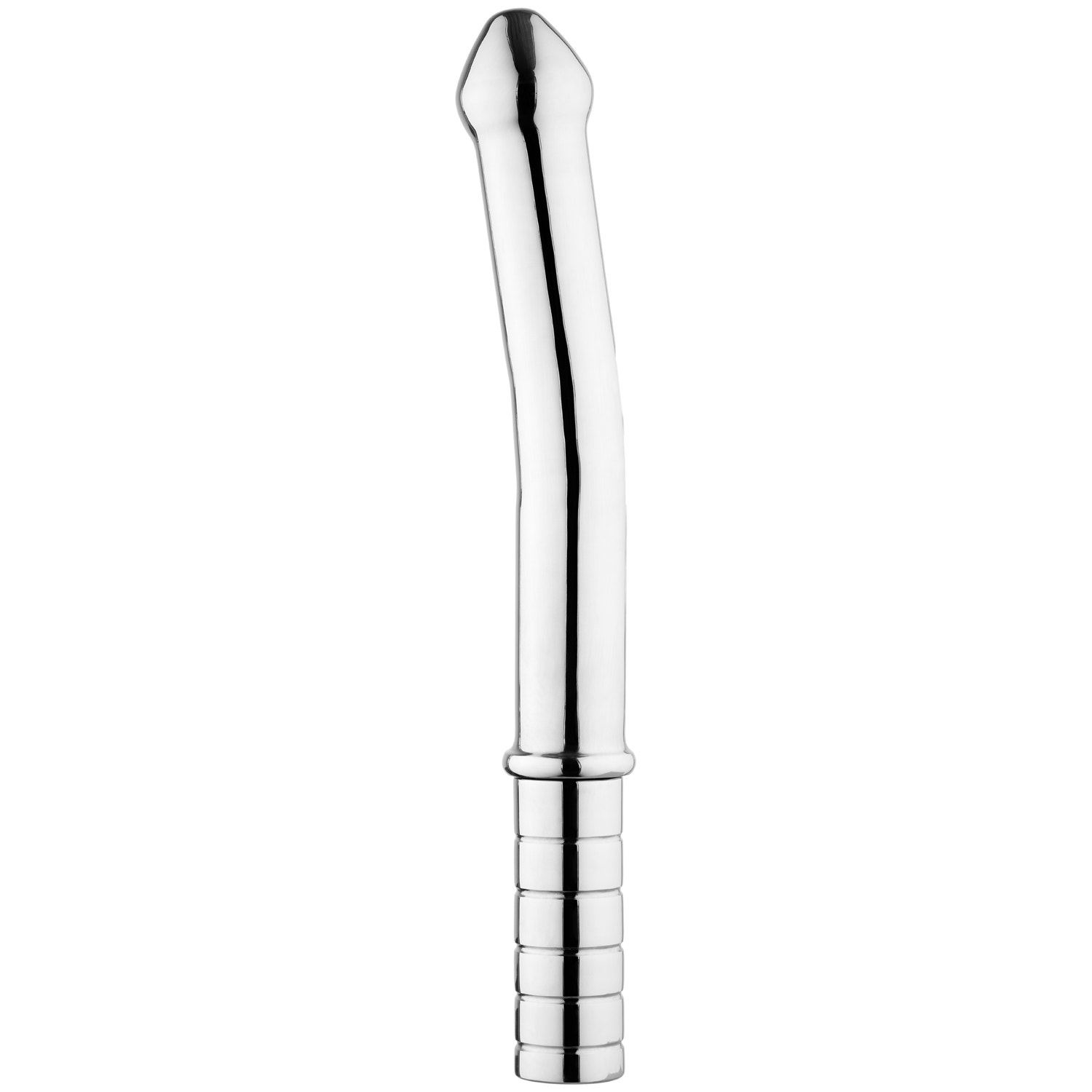 Kiotos Mega Svakt Buet Dildo i Rustfritt Stål